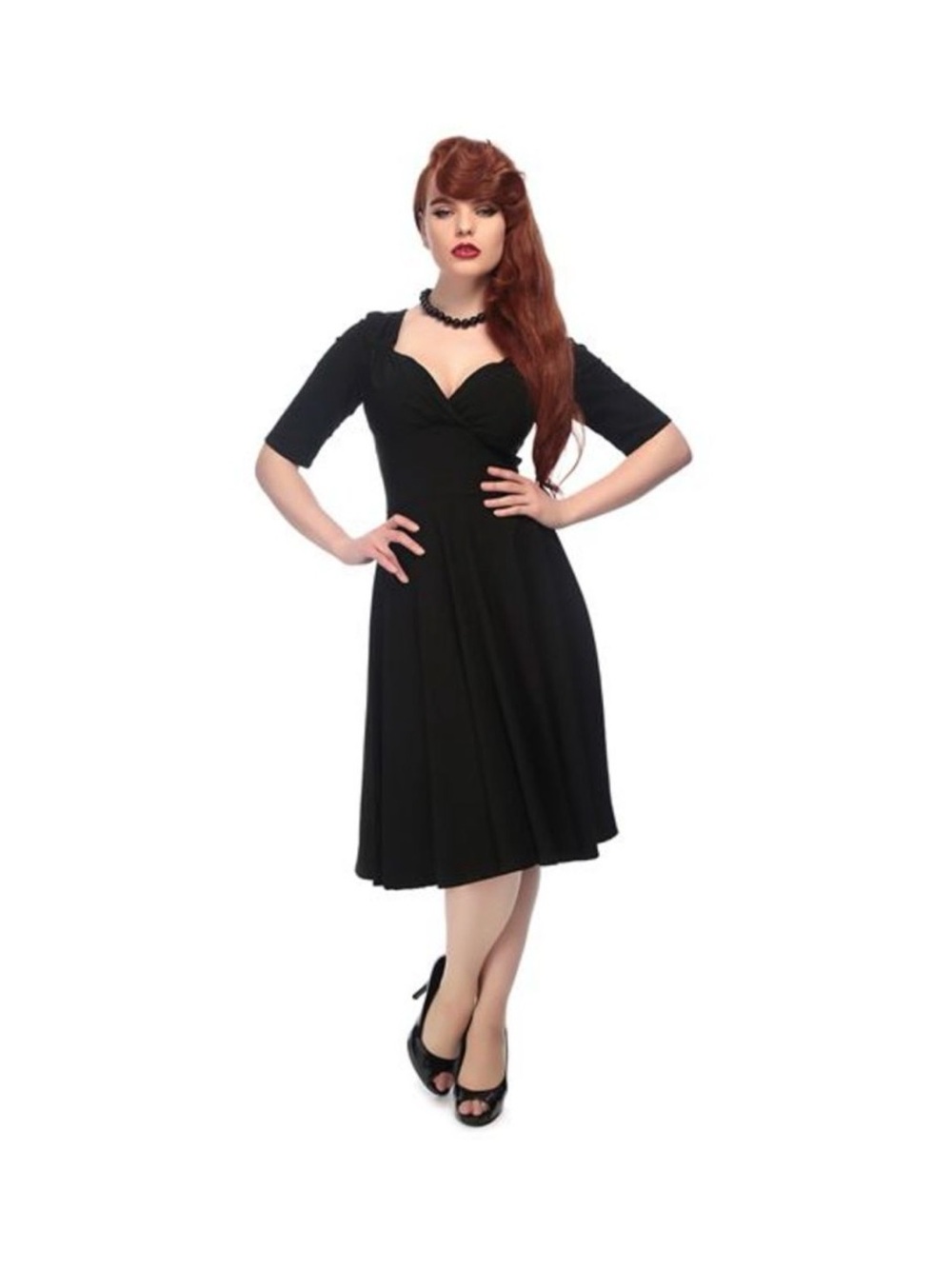 Pinup Collectif Trixie Classic Fit-and-Flare Dress rockabilly Swing Dress